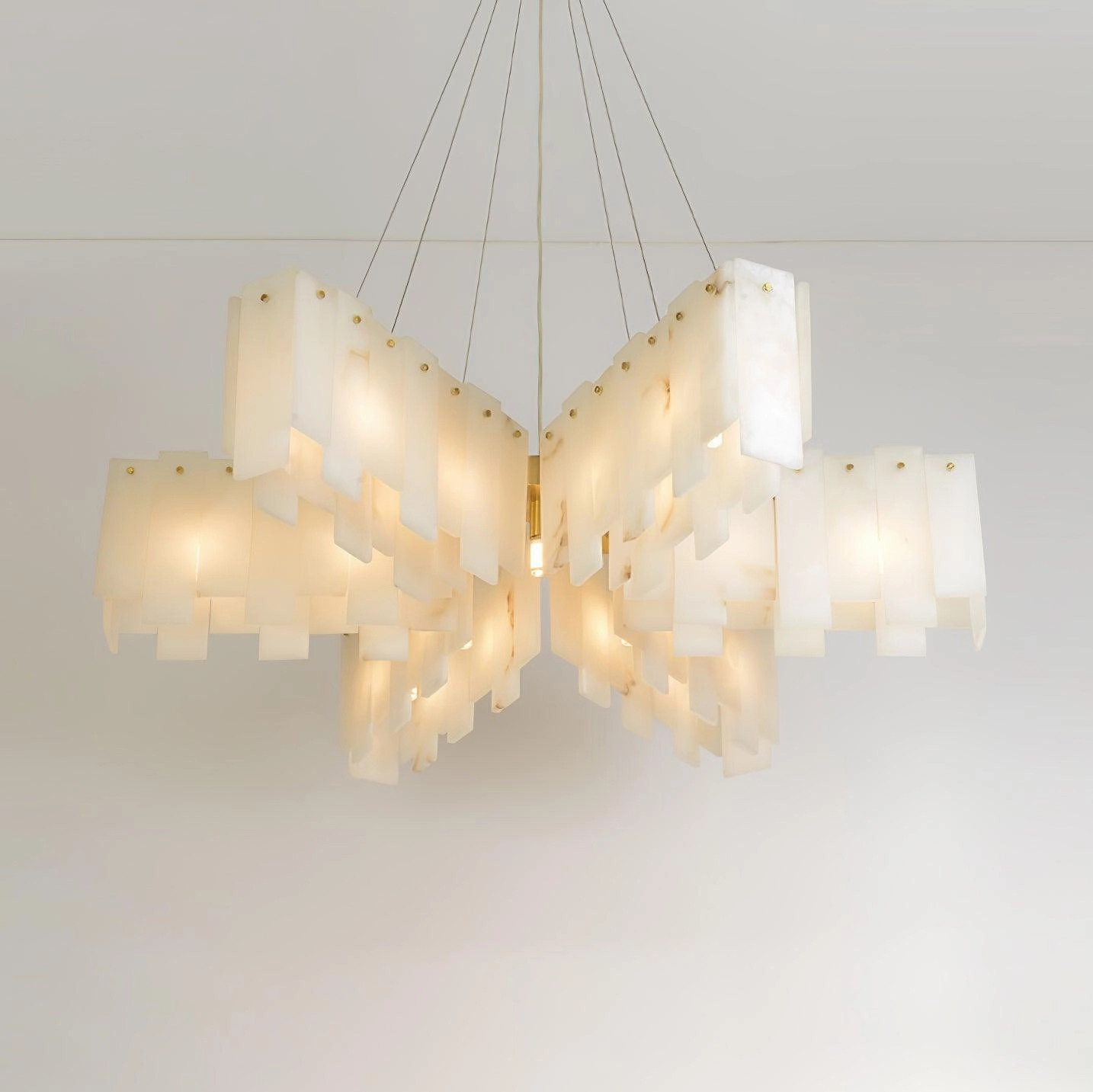 Alabaster Cascade Tiered Chandelier