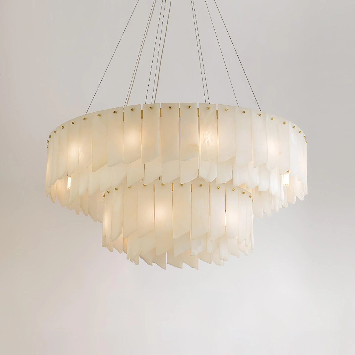 Alabaster Cascade Tiered Chandelier