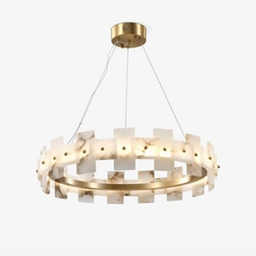 Alabaster Halo Chandelier modern modeling table light