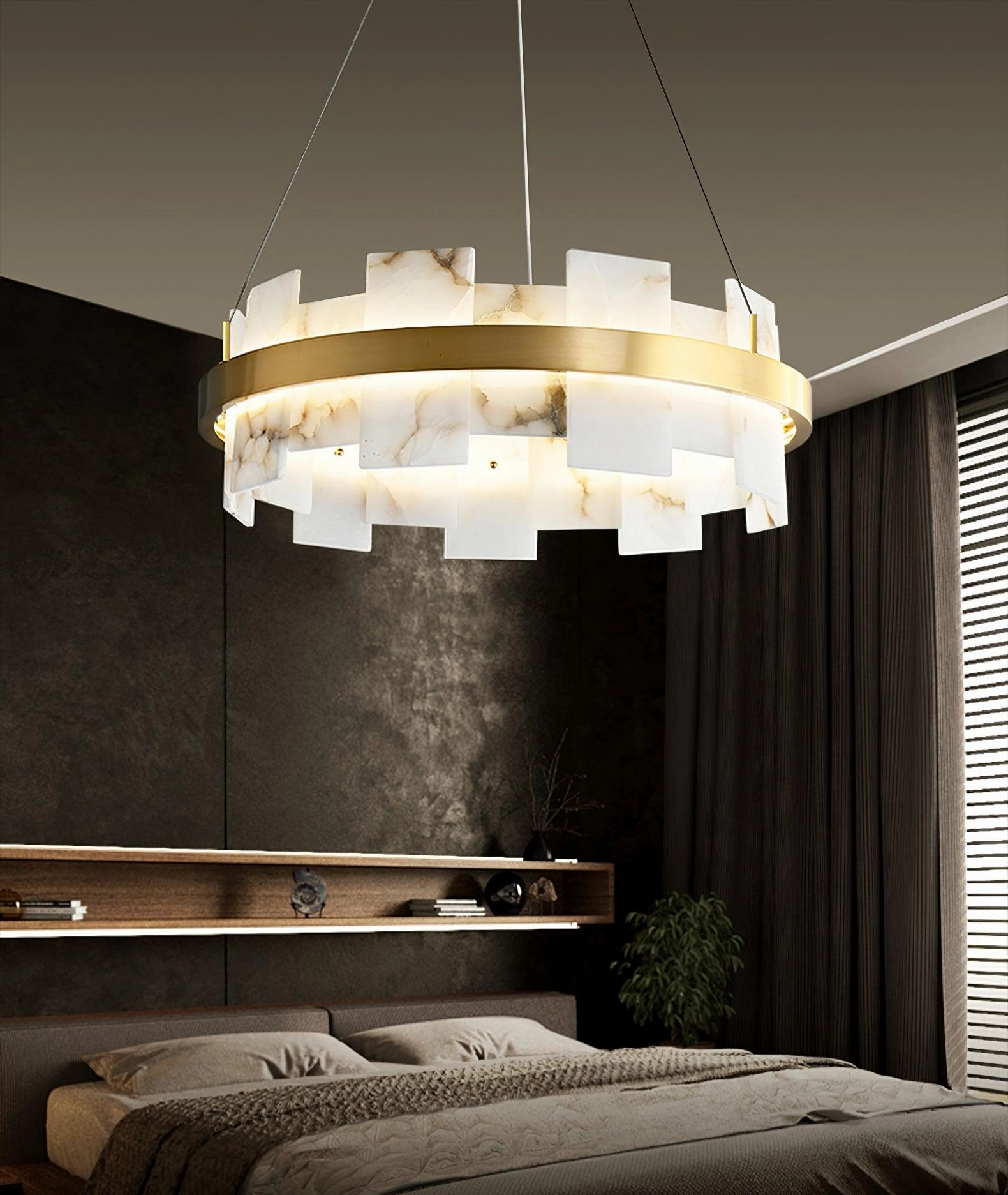 Alabaster Halo Chandelier