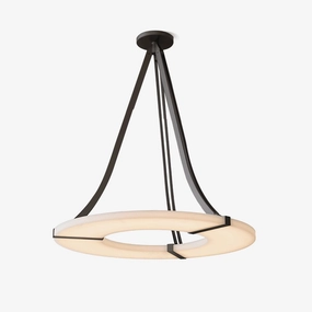 Alabaster Halo Pendant Light modern modeling table light