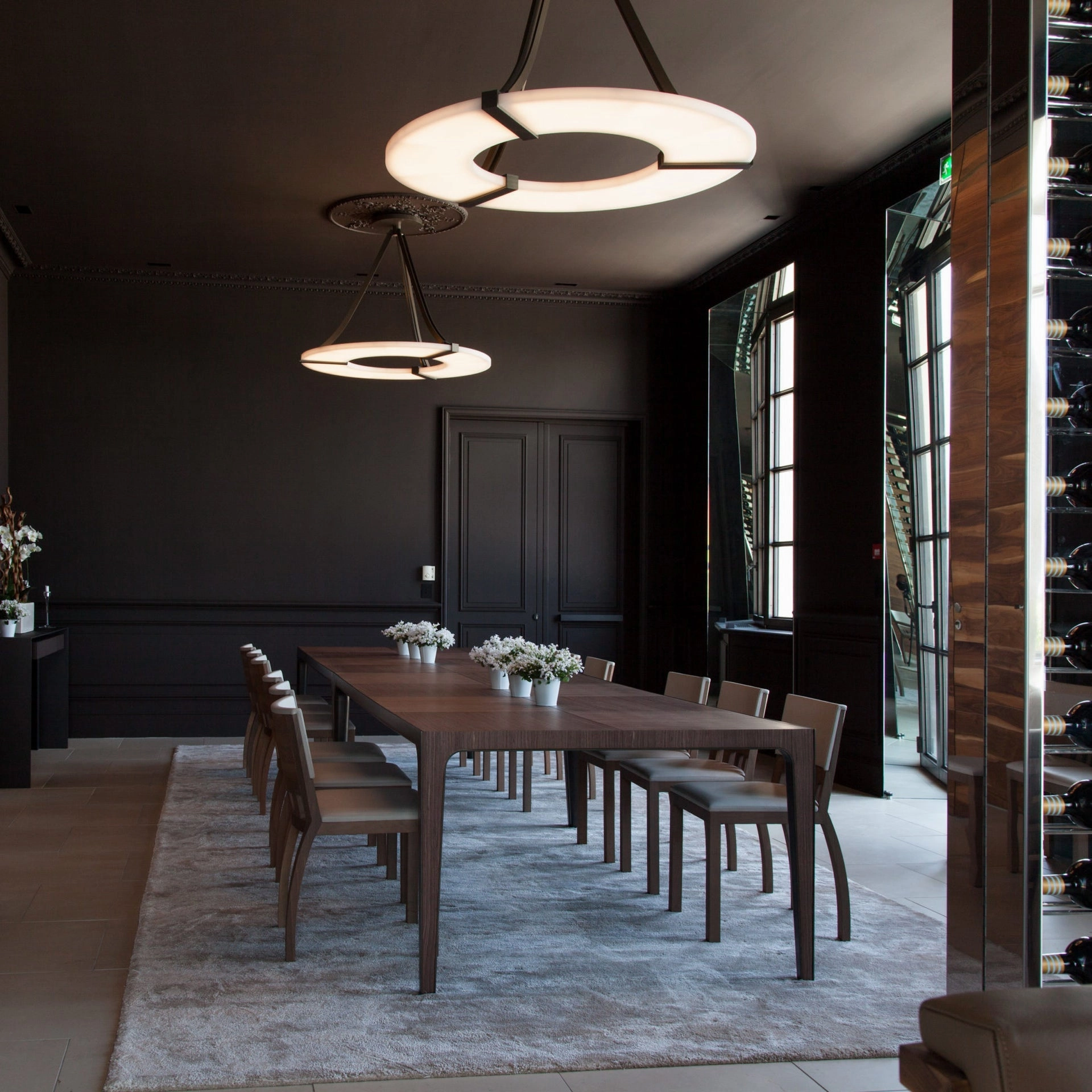 Alabaster Halo Pendant Light
