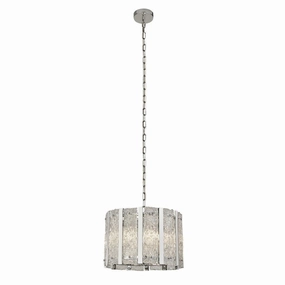 Alexandra 5 Light Satin Silver Pendant Light With Aquatex Glass minimalist ceiling light
