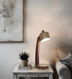 Alice Brown Wooden Table Lamp with Wooden Lampshade (BULB NOT INCLUDED) Louis Poulsen chandelier