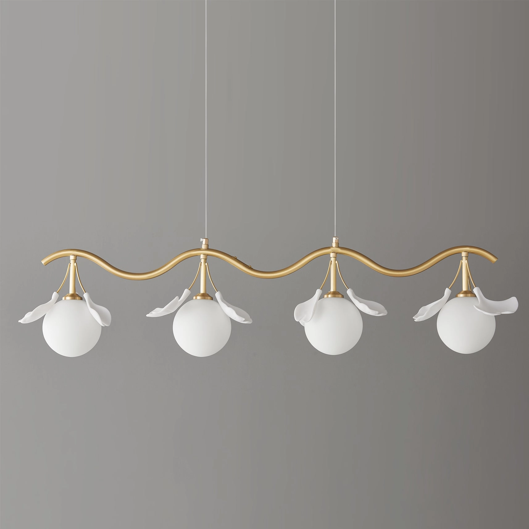 Allanie Gingko Long Chandelier