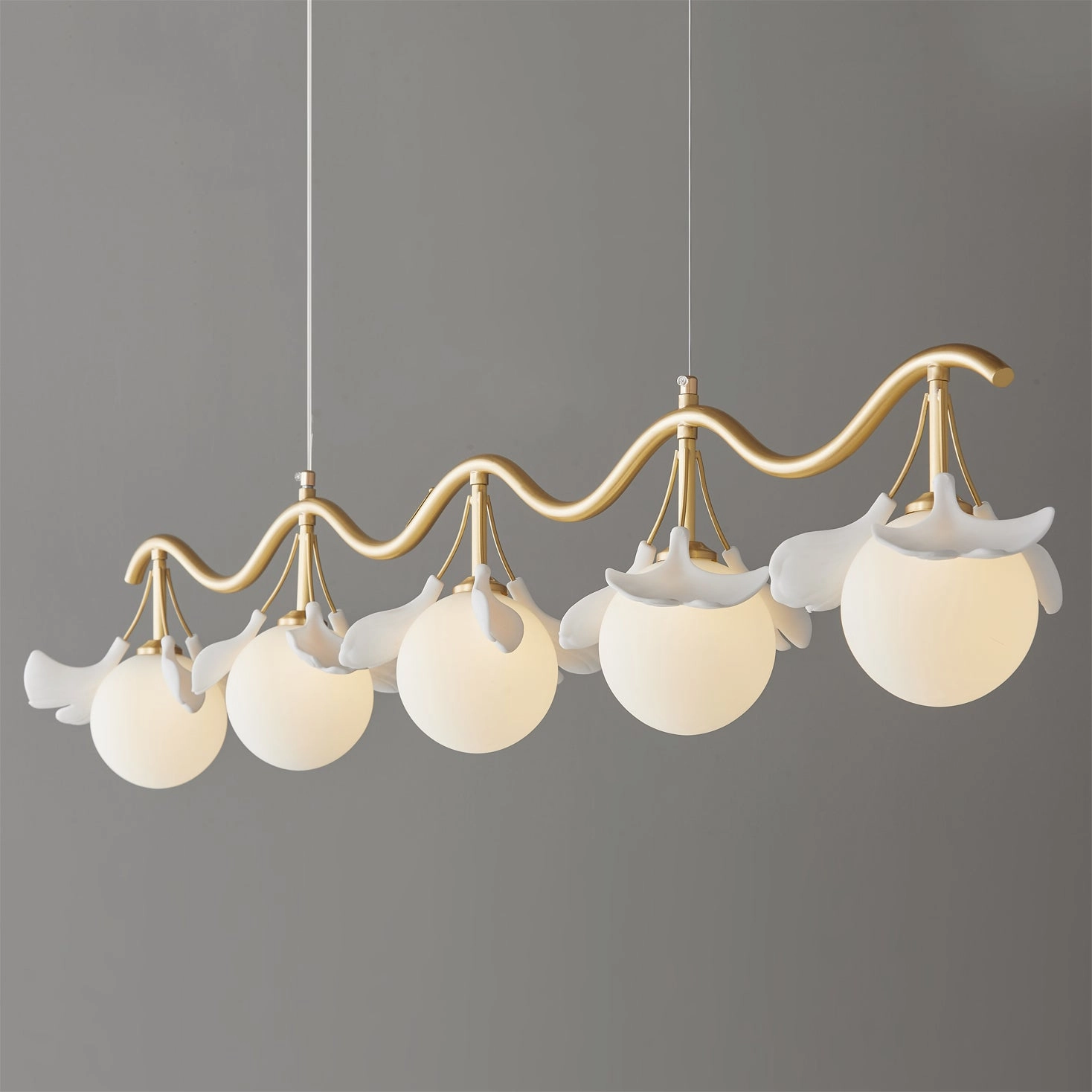 Allanie Gingko Long Chandelier