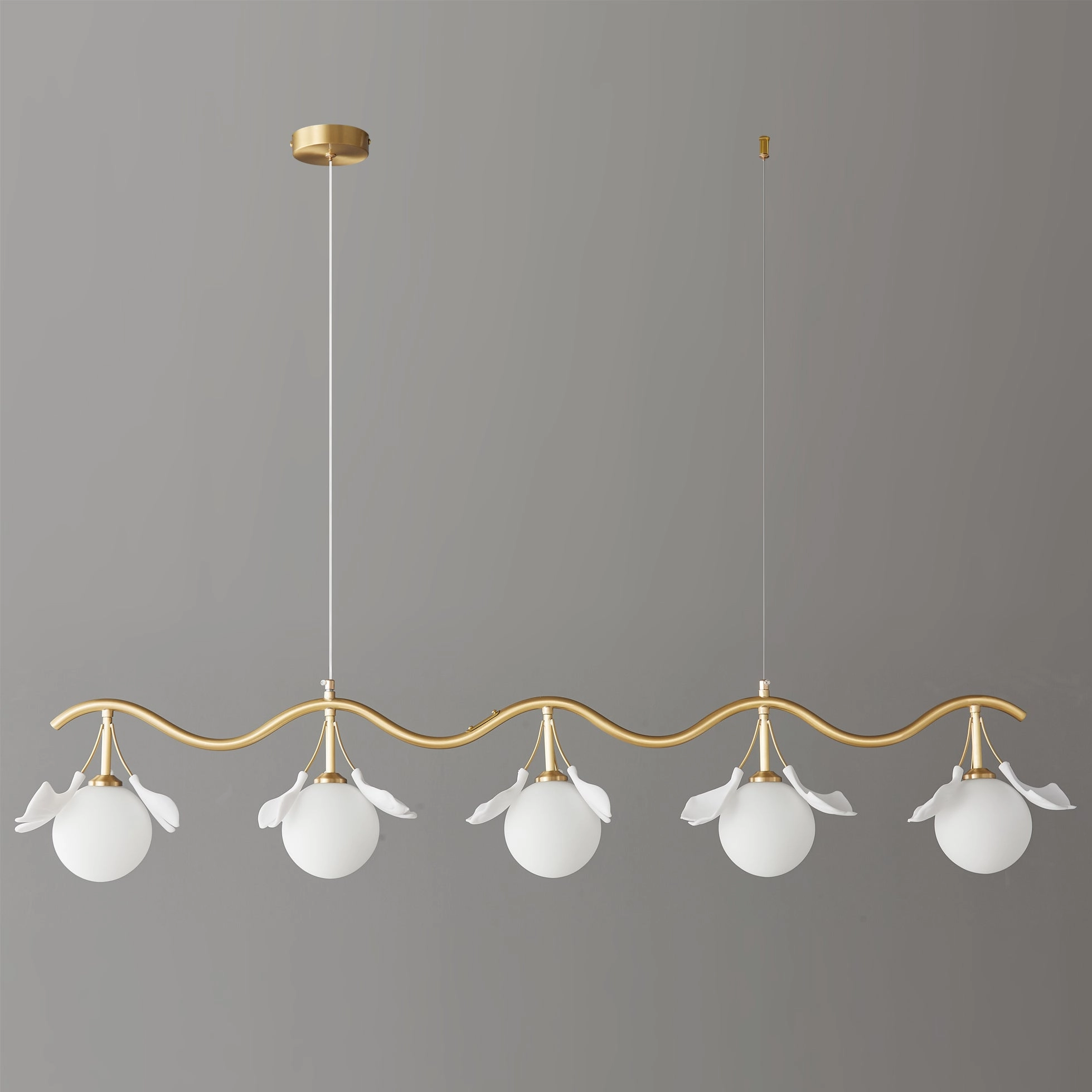 Allanie Gingko Long Chandelier