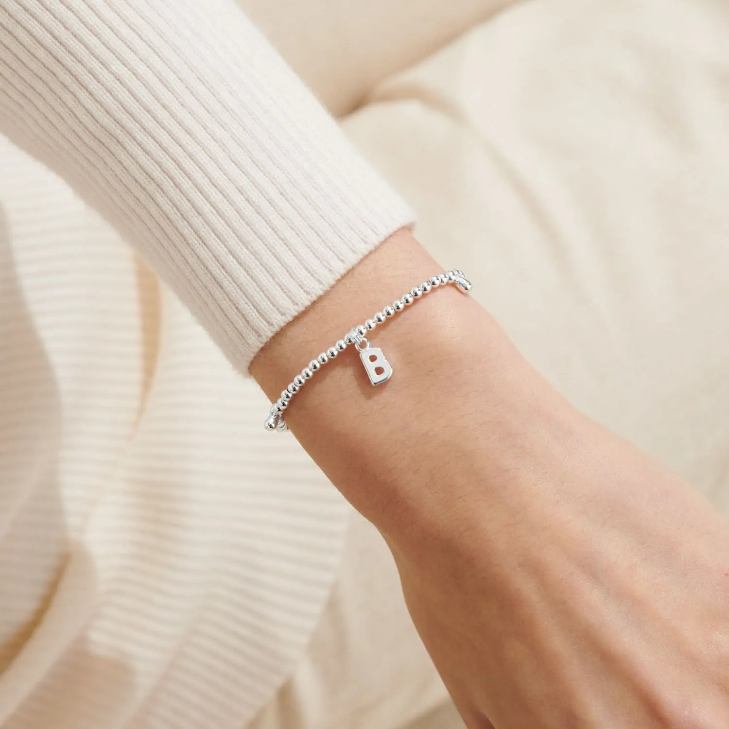 Alphabet A Little B Silver Plated Bracelet 7743 Joma Jewellery