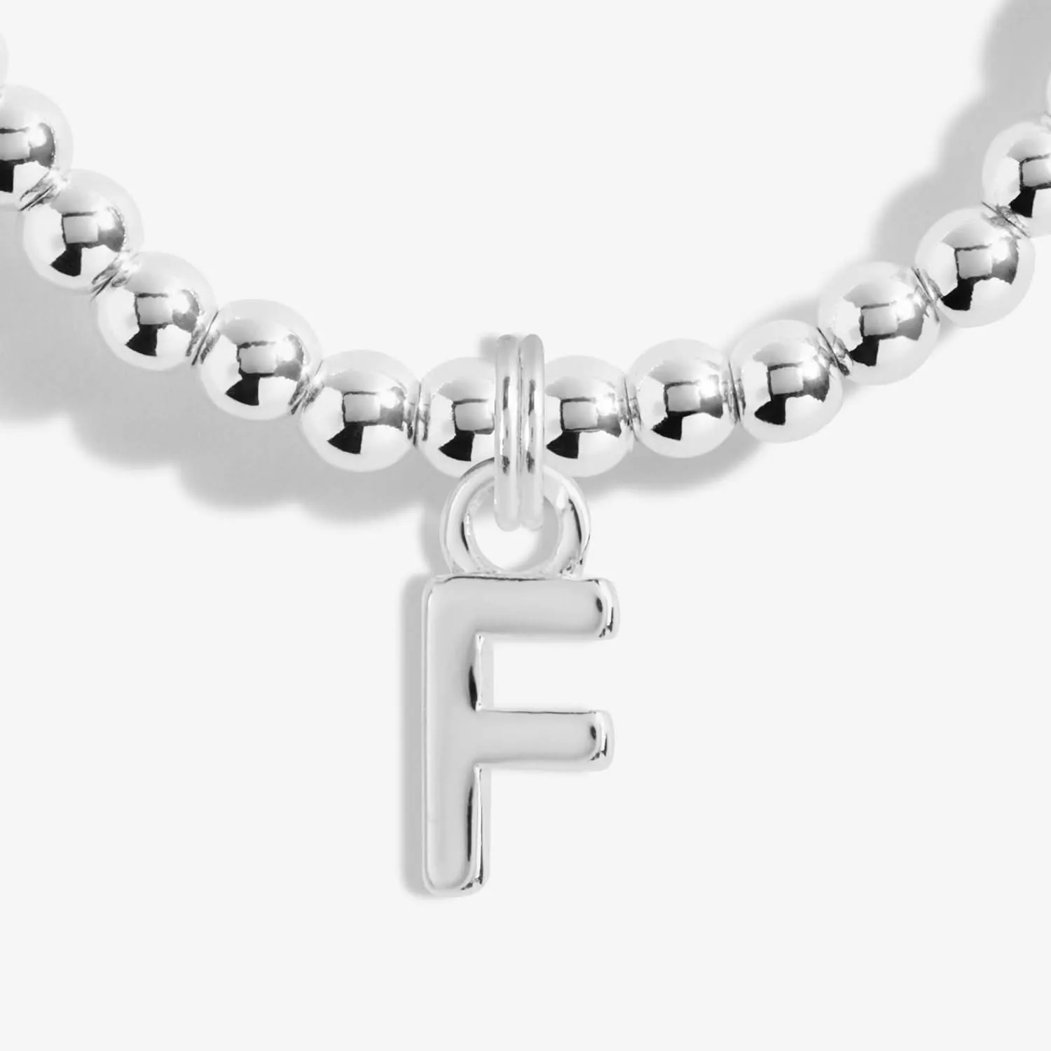 Alphabet A Little F Silver Plated Bracelet 7747 Joma Jewellery