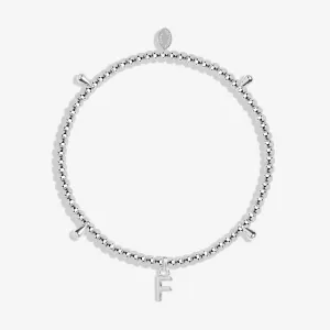 Alphabet A Little F Silver Plated Bracelet 7747 Joma Jewellery