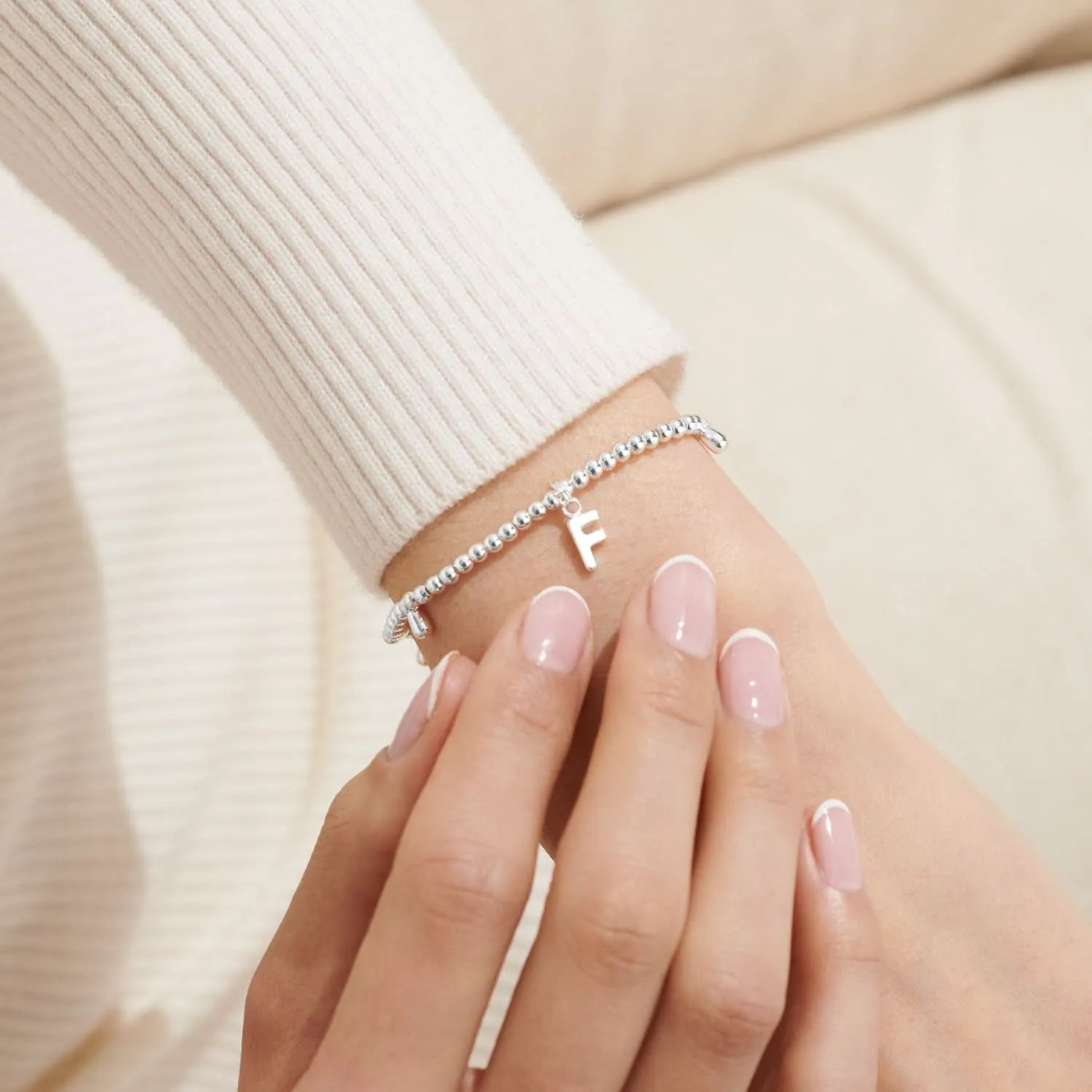Alphabet A Little F Silver Plated Bracelet 7747 Joma Jewellery