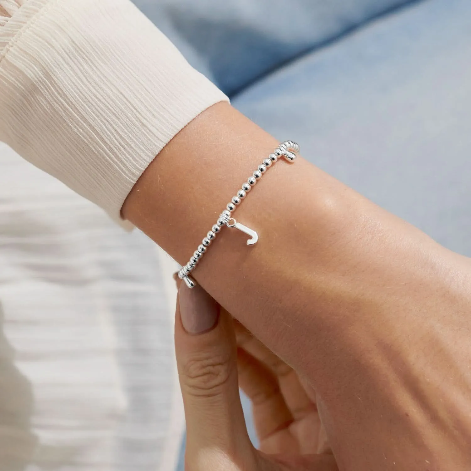 Alphabet A Little J Silver Plated Bracelet 7751 Joma Jewellery