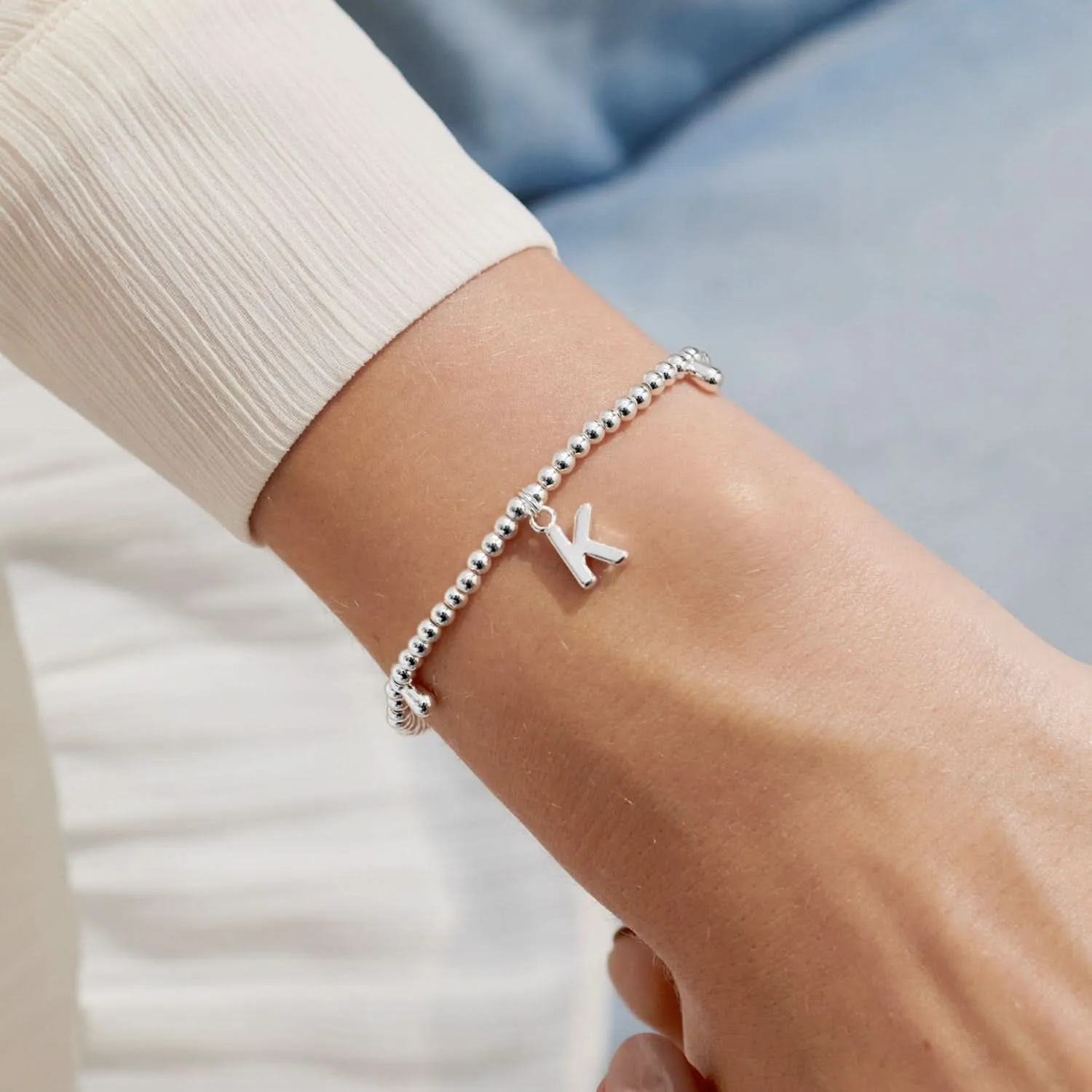 Alphabet A Little K Silver Plated Bracelet 7752 Joma Jewellery
