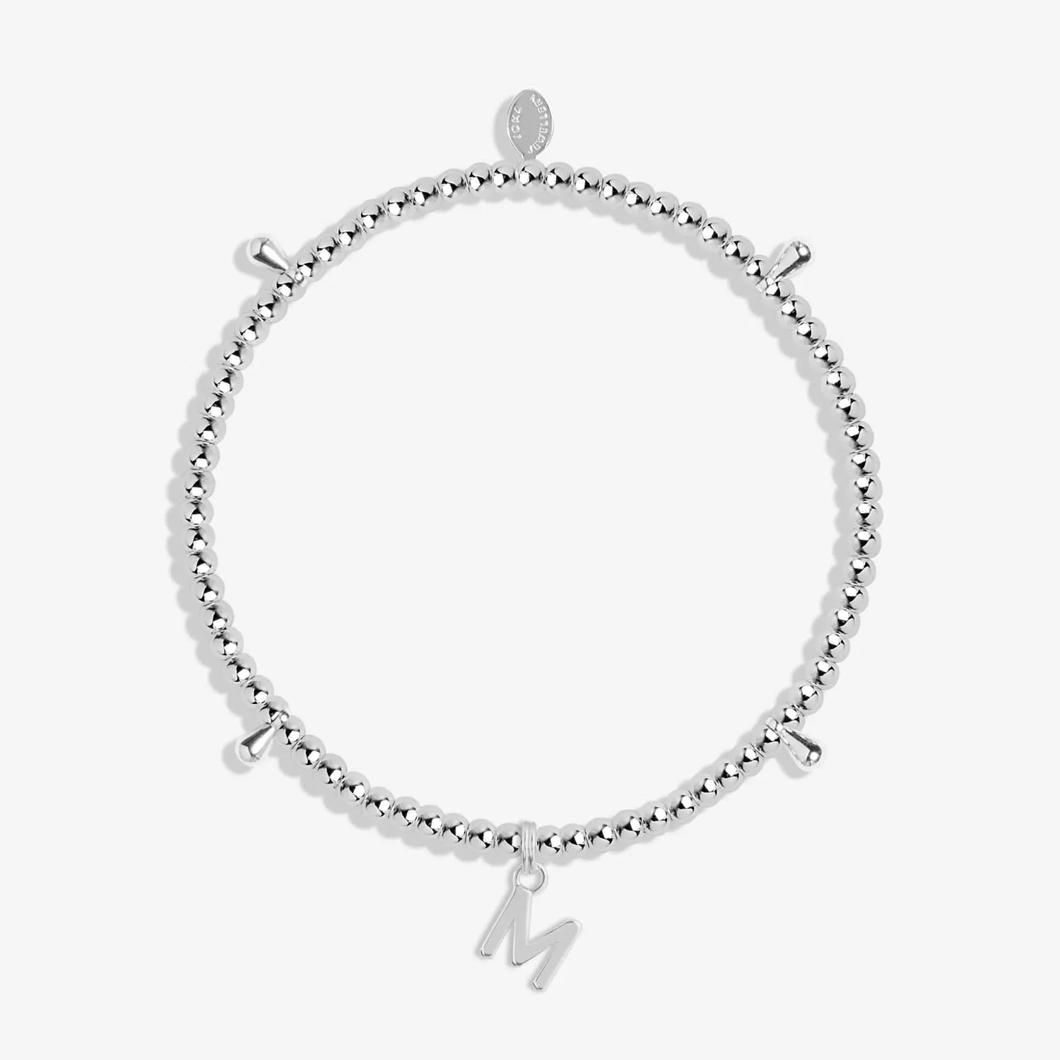 Alphabet A Little M Silver Plated Bracelet 7754 Joma Jewellery