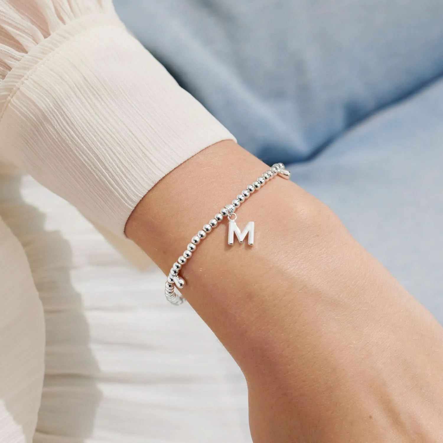 Alphabet A Little M Silver Plated Bracelet 7754 Joma Jewellery