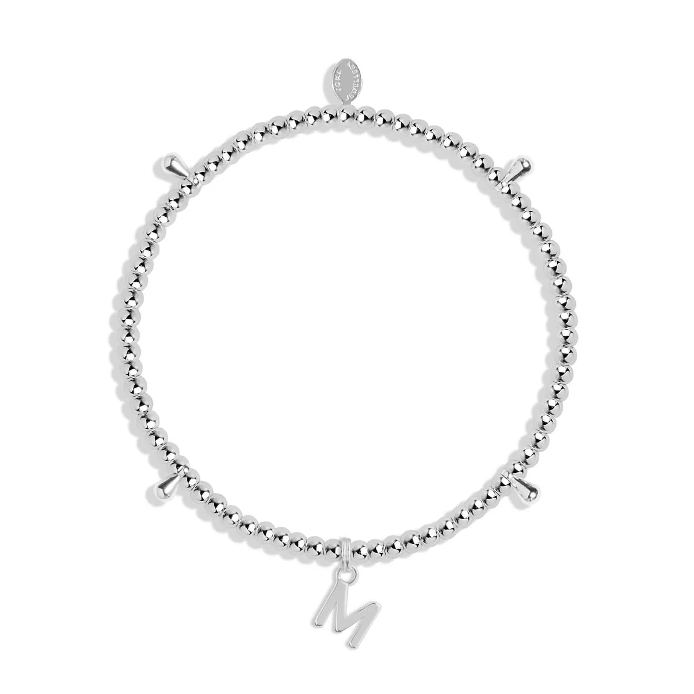 Alphabet A Little M Silver Plated Bracelet 7754 Joma Jewellery