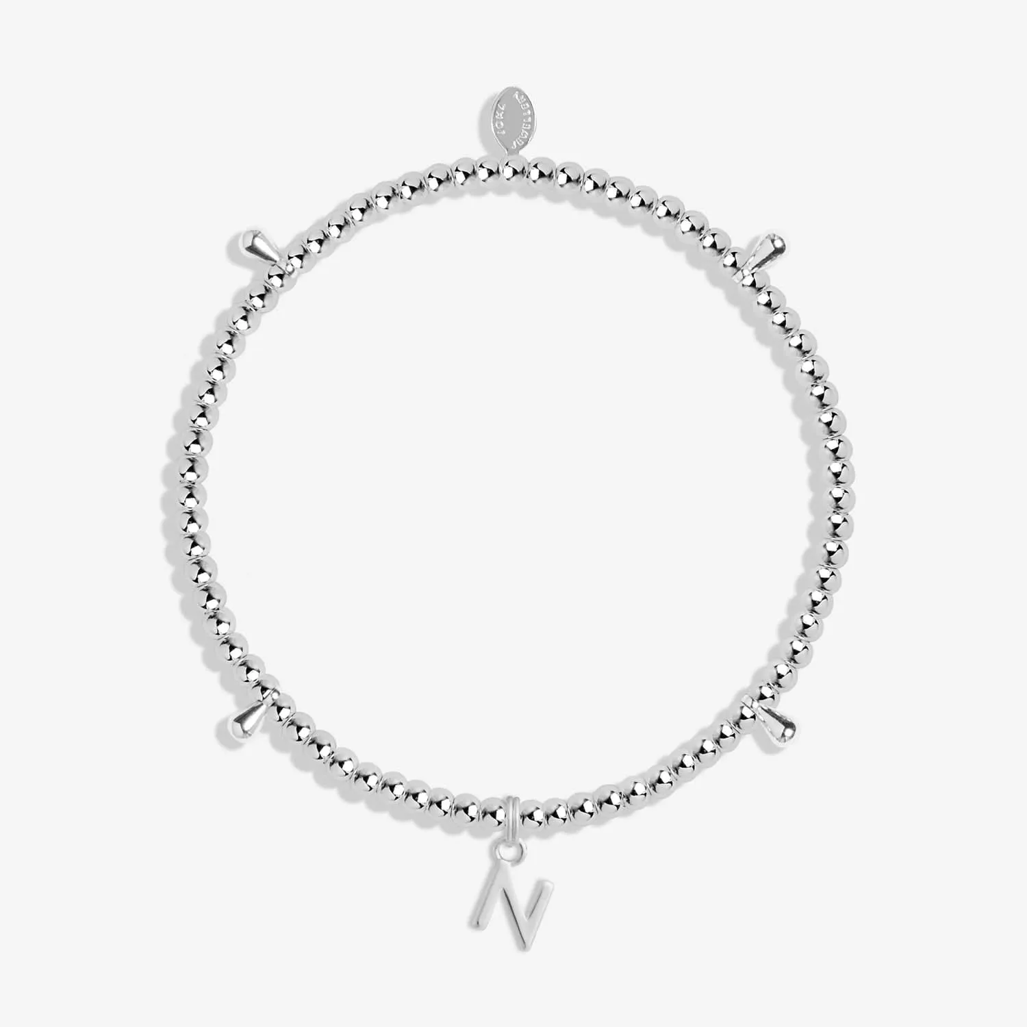 Alphabet A Little N Silver Plated Bracelet 7755 Joma Jewellery