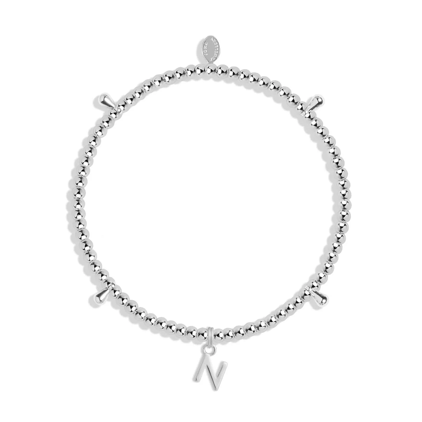 Alphabet A Little N Silver Plated Bracelet 7755 Joma Jewellery