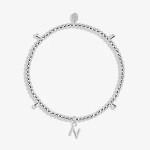 Alphabet A Little N Silver Plated Bracelet 7755 Joma Jewellery