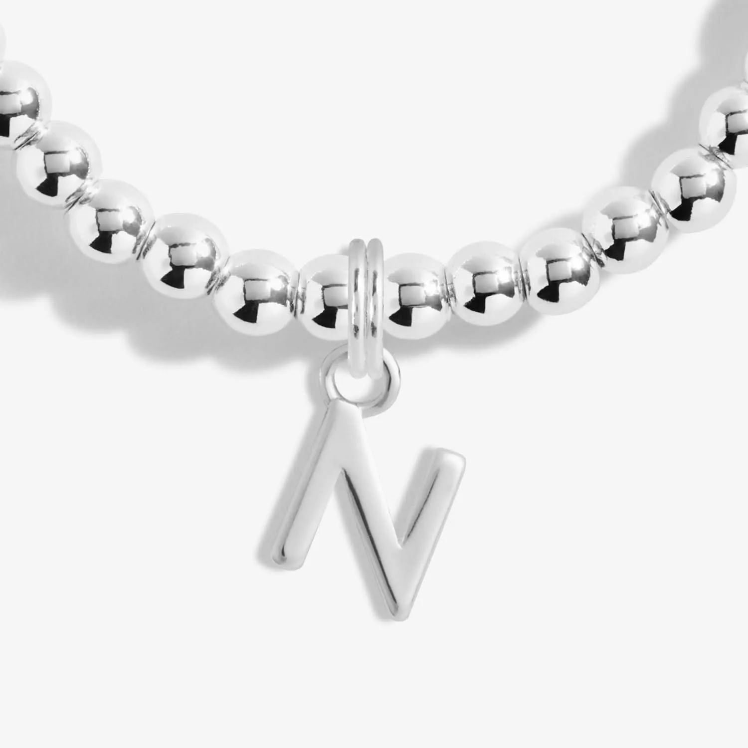 Alphabet A Little N Silver Plated Bracelet 7755 Joma Jewellery