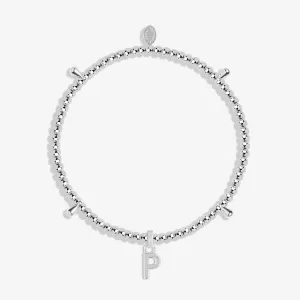 Alphabet A Little P Silver Plated Bracelet 7757 Joma Jewellery