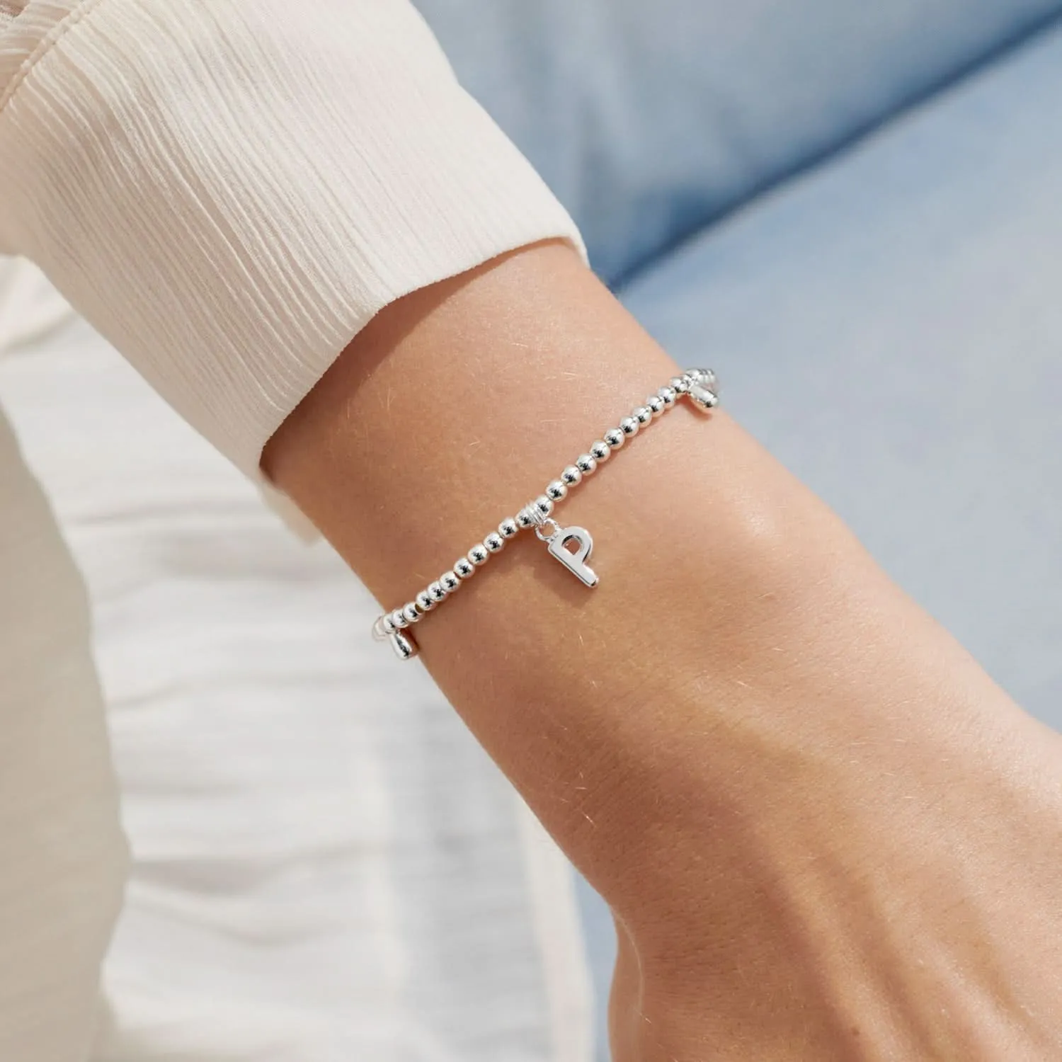 Alphabet A Little P Silver Plated Bracelet 7757 Joma Jewellery