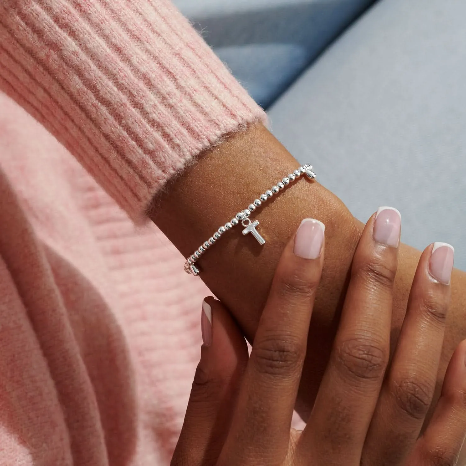 Alphabet A Little T Silver Plated Bracelet 7761 Joma Jewellery