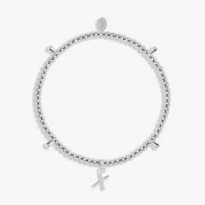Alphabet A Little X Silver Plated Bracelet 7765 Joma Jewellery