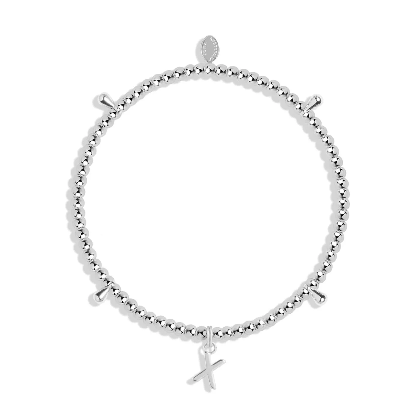 Alphabet A Little X Silver Plated Bracelet 7765 Joma Jewellery
