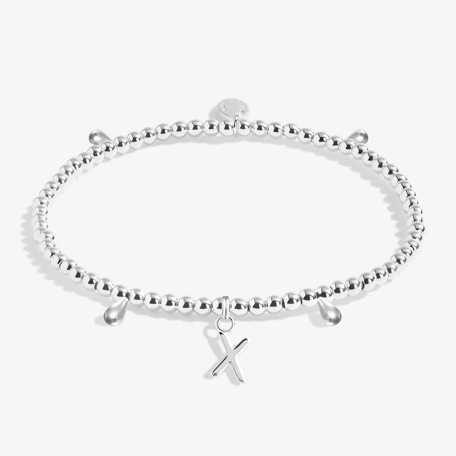 Alphabet A Little X Silver Plated Bracelet 7765 Joma Jewellery