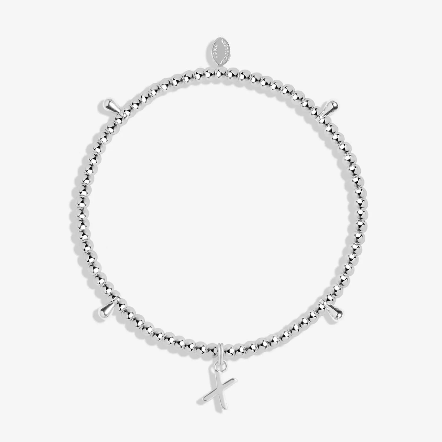 Alphabet A Little X Silver Plated Bracelet 7765 Joma Jewellery