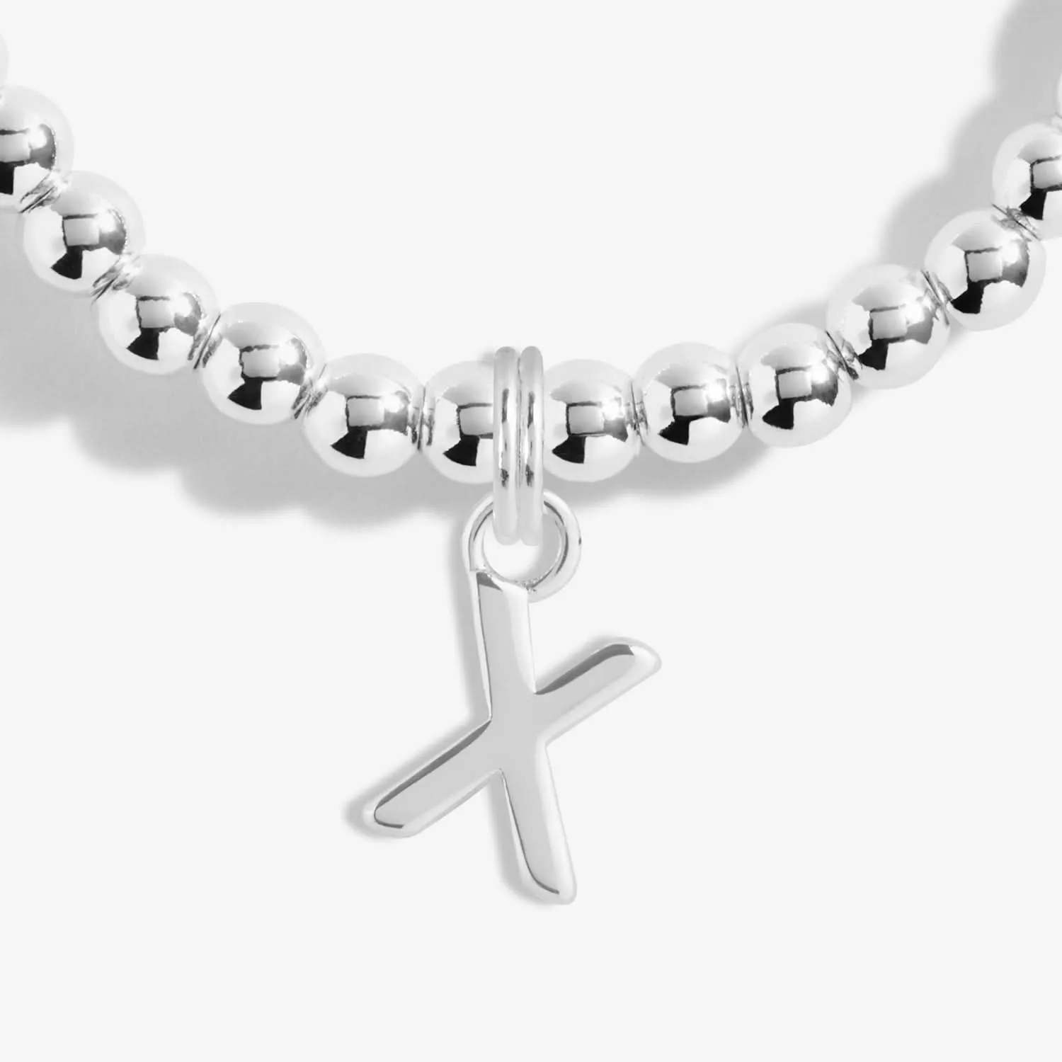 Alphabet A Little X Silver Plated Bracelet 7765 Joma Jewellery