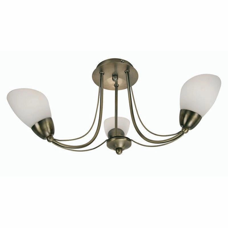 Altair 3 Light Antique Brass Semi Flush Ceiling Light simple ceiling design light
