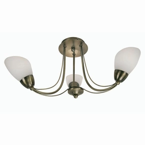 Altair 3 Light Antique Brass Semi Flush Ceiling Light simple ceiling design light