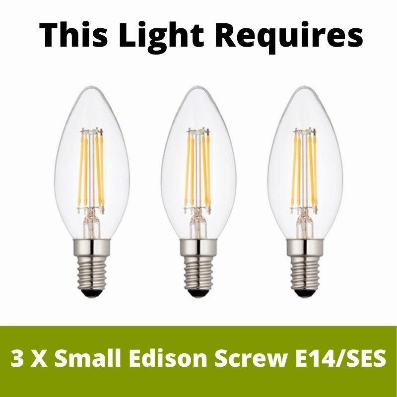 Altair 3 Light Chrome Semi Flush Ceiling Light
