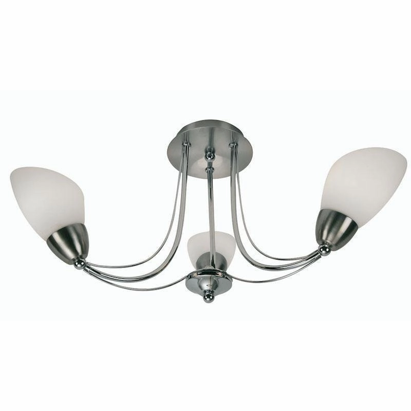 Altair 3 Light Chrome Semi Flush Ceiling Light simple ceiling design light