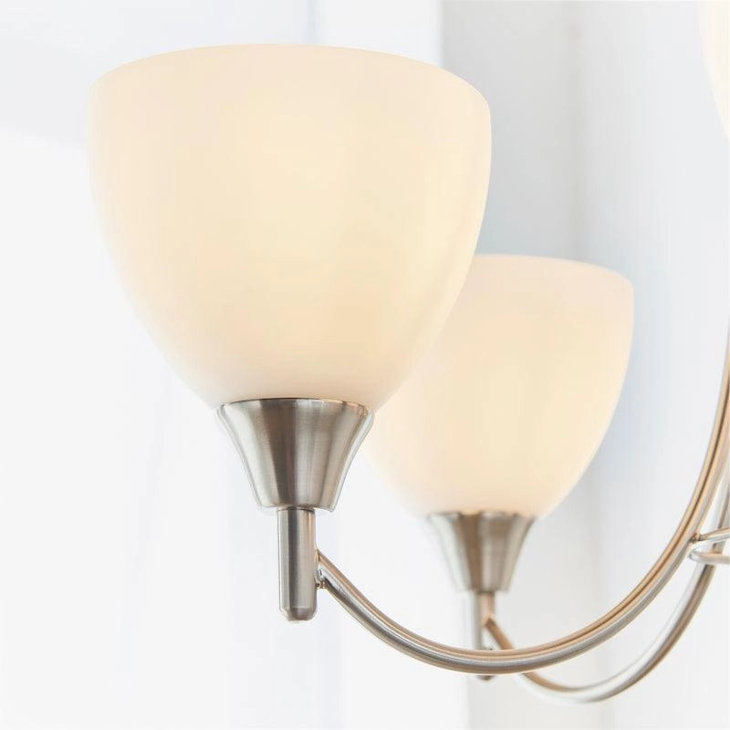 Alton 5 Light Satin Nickel Semi Flush Ceiling Light