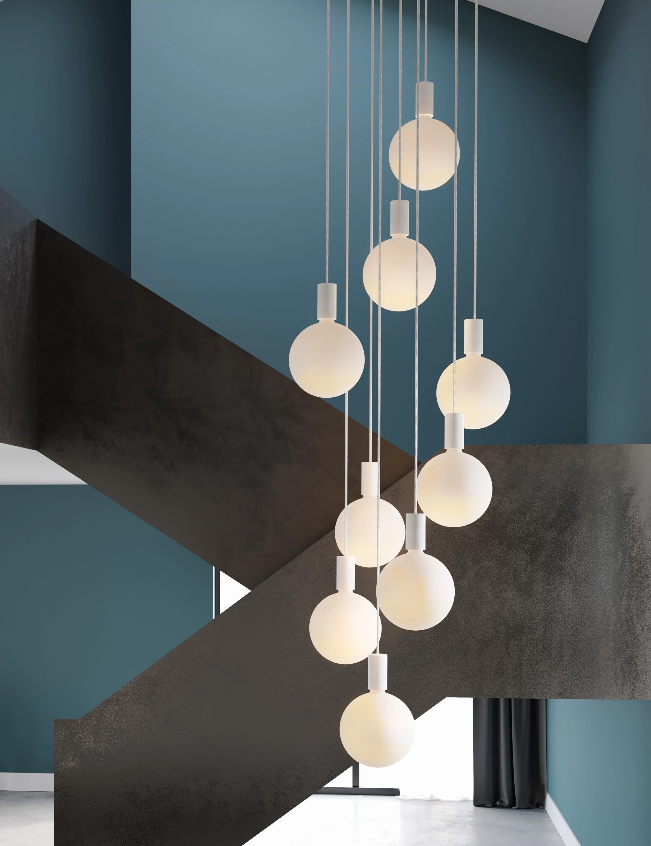 Alumina 9-Light Pendant Light by Tala