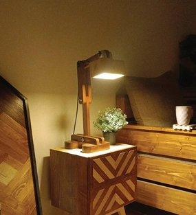 Amelia Brown Wooden Table Lamp with Wooden Lampshade (BULB NOT INCLUDED) Louis Poulsen chandelier