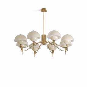 Anchored Orb Chandelier flowerpot LED lamp