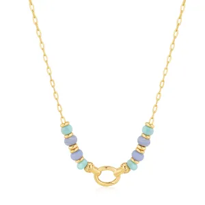 Ania Haie Gold Amazonite Agate Charm Connector Necklace N055-02G Ania Haie Jewellery