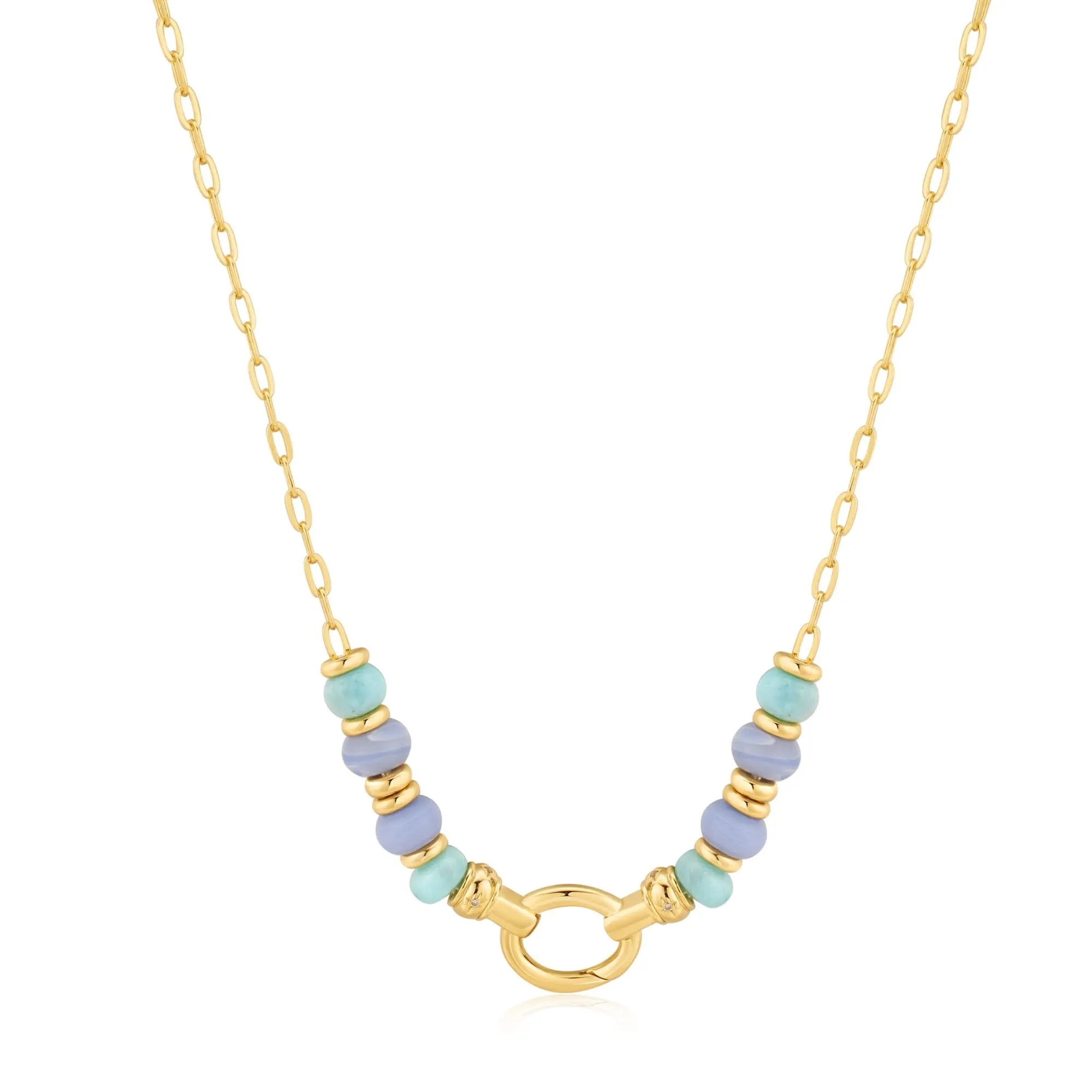 Ania Haie Gold Amazonite Agate Charm Connector Necklace N055-02G Ania Haie Jewellery