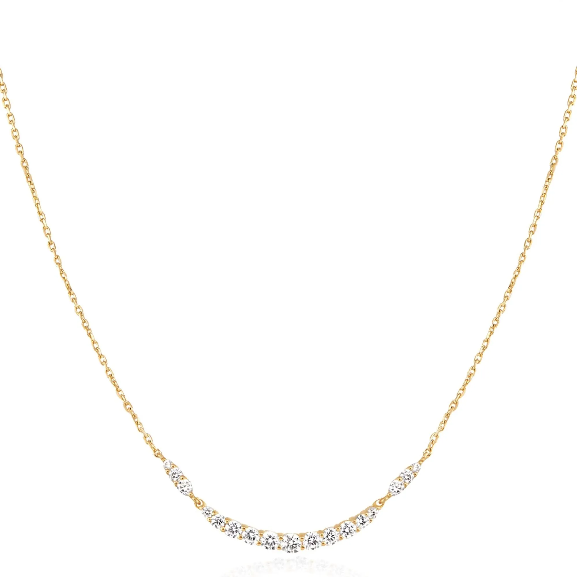 Ania Haie Gold Arc Pavé Necklace N056-02G Ania Haie Jewellery