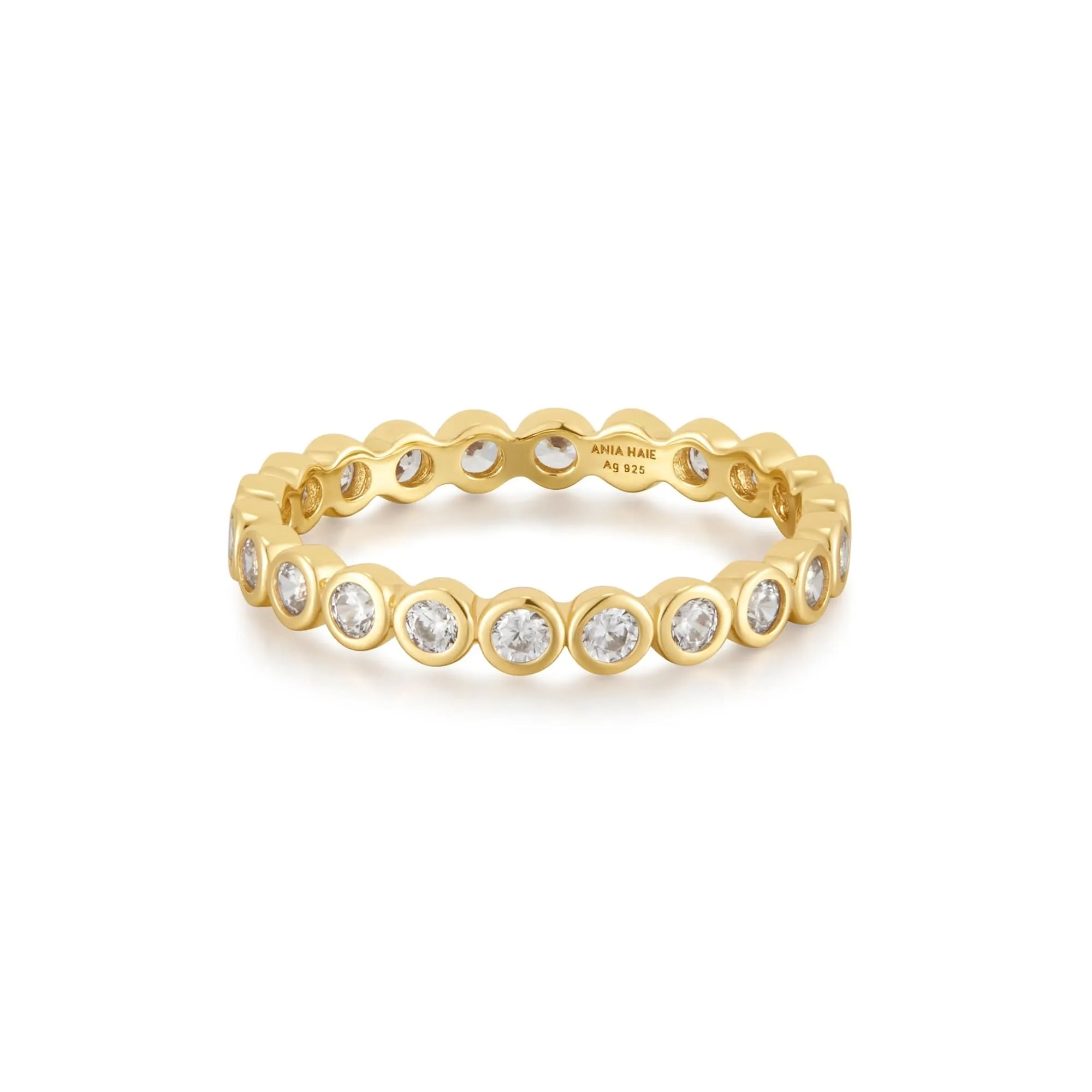 Ania Haie Gold Bezel Set Ring R058-03G Ania Haie Jewellery