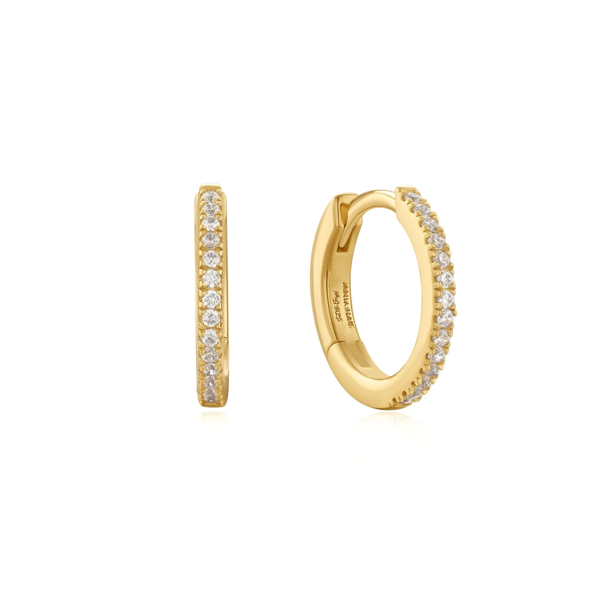 Ania Haie Gold Classic Pavé Huggies E060-02G Ania Haie Jewellery
