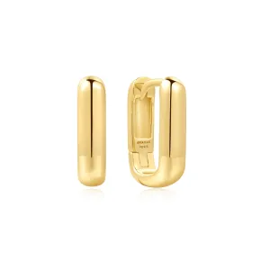 Ania Haie Gold Dome Oval Huggies E061-11G Ania Haie Jewellery