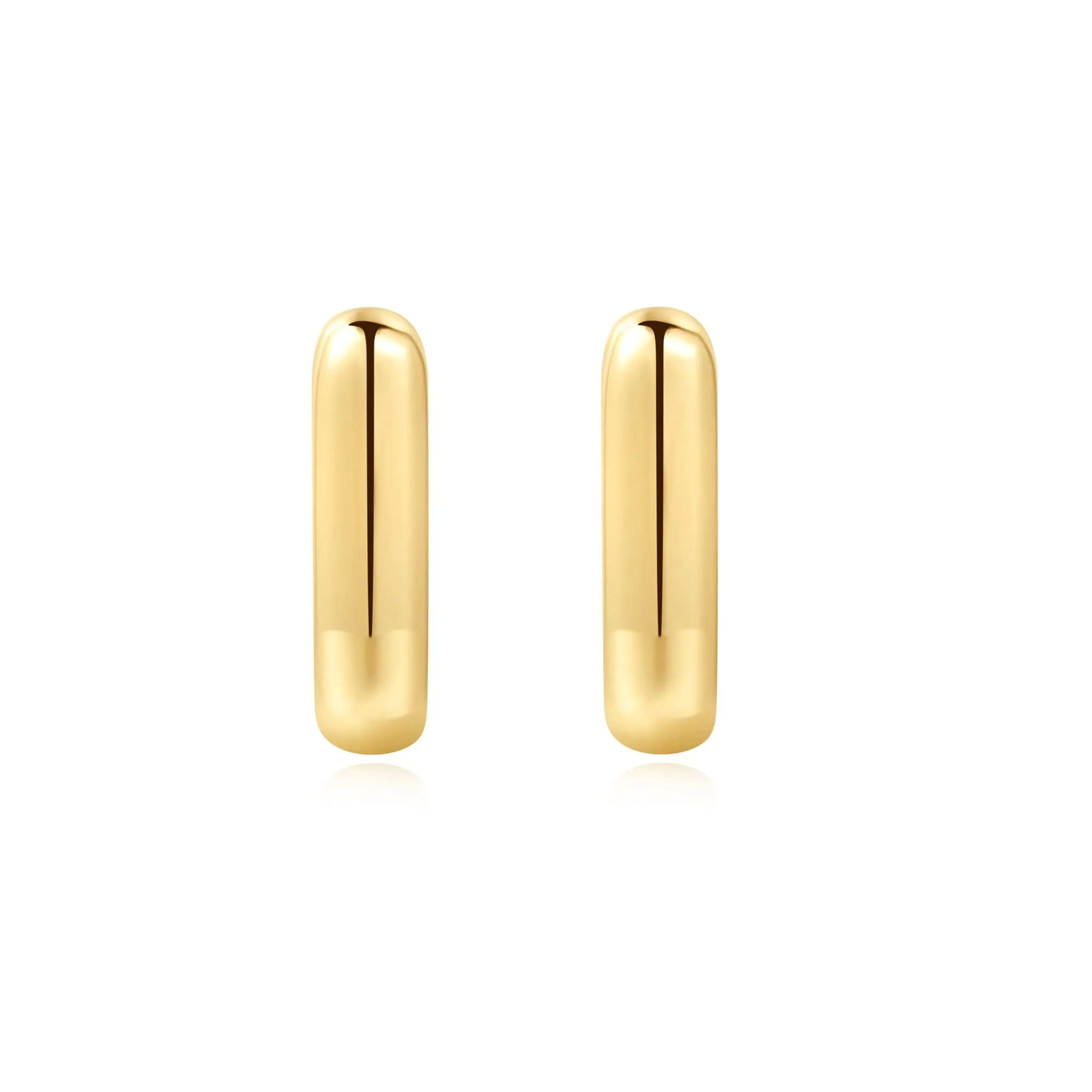 Ania Haie Gold Dome Oval Huggies E061-11G Ania Haie Jewellery