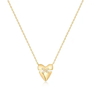 Ania Haie Gold Heart Kiss Pavé Necklace N057-02G Ania Haie Jewellery