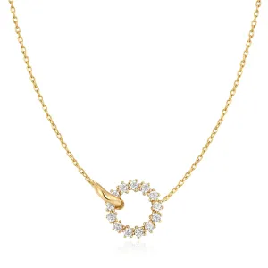 Ania Haie Gold Interlinked Circles Pavé Necklace N056-01G Ania Haie Jewellery