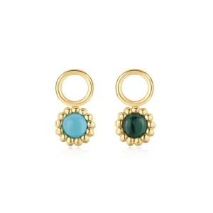 Ania Haie Gold Malachite Turquoise Earring Charm EC060-03G Ania Haie Jewellery